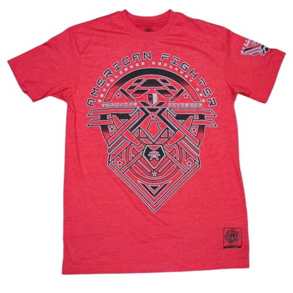 American Fighter Premium Athletic MMA Red/Black Mens Medium T-Shirt